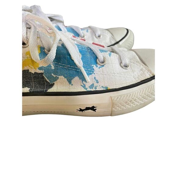 Converse All Star Chuck Taylor World Travel Map Fly Airplane Shoes Junior size 4 - Picture 5 of 9